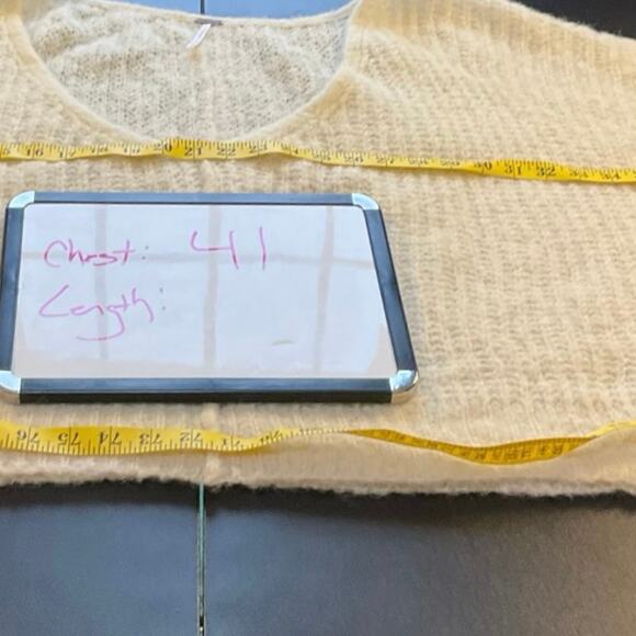 Free People Moonbeam Sweater Size L Alpaca Blend Ivory Boho Slouchy Pullover - Picture 10 of 11